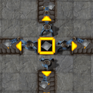 Inserters insert onto the right hand side of a belt running away from them.